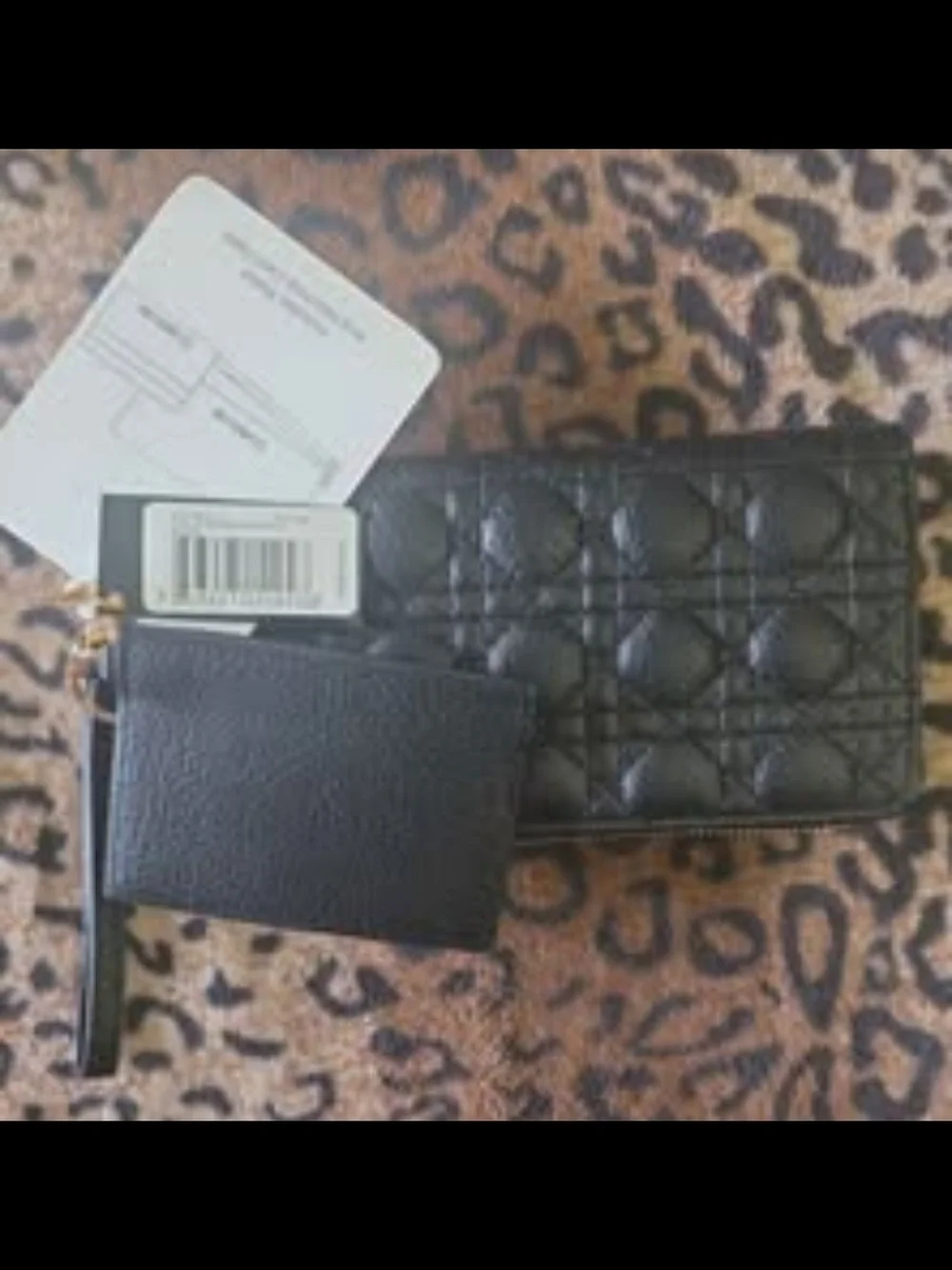 bebe Black Quilted Wallet and Matching Card Holder